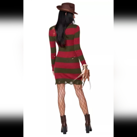 Freddy Kruegar Sweater Dress Red & Green Small EUC - Picture 2 of 6